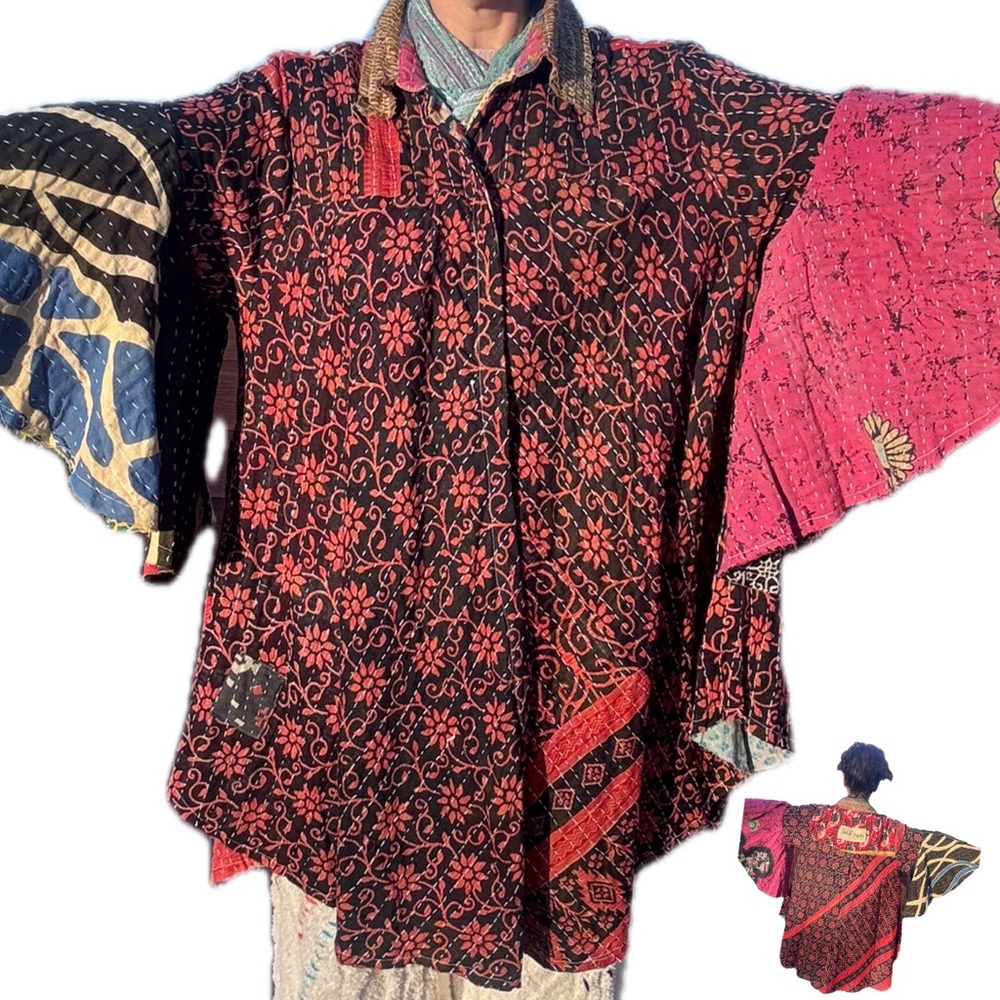 Jaded Gypsy Sunrise Kantha Duster- One of a Kind. MSRP $217